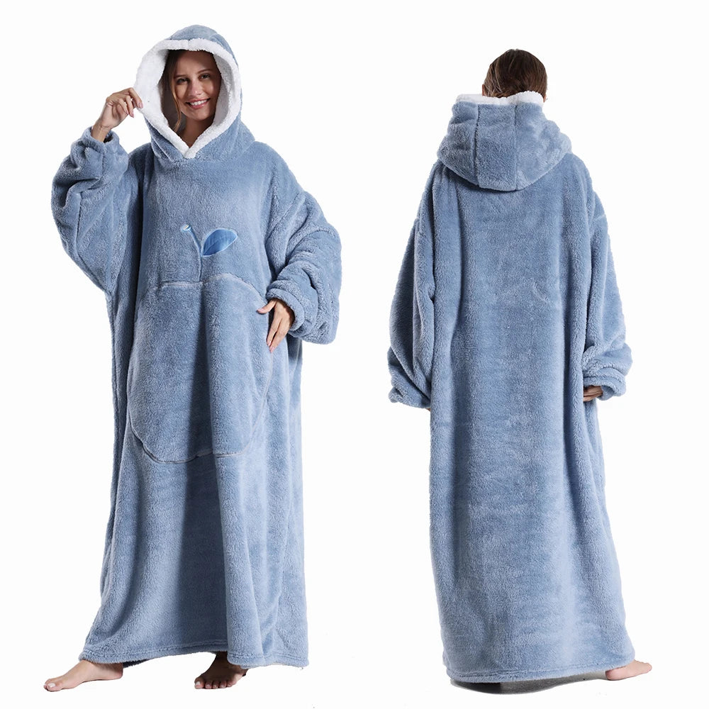 Extra Long Wearable Blankets Winter Flannel Hooded Blanket with Full Sleeves Men Women Cozy Soft Throw Adult TV Blanket  Extra Long Wearable Blankets Winter Flannel Hooded Blanket with Full Sleeves Men Women Cozy Soft Throw Adult TV Blanket    qykyai-sq.myshopify.com