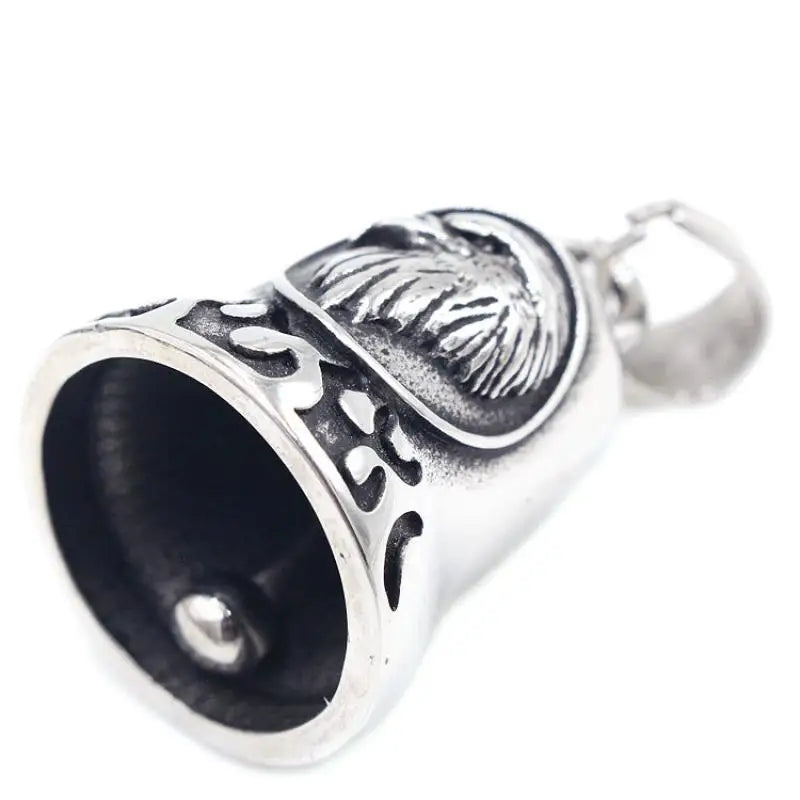 Men's Punk Cool Eagle Bell Pendant Bicycle Motorcycle Riding Rock Party Necklace Locomotive Exhibition Jewelry Accessories