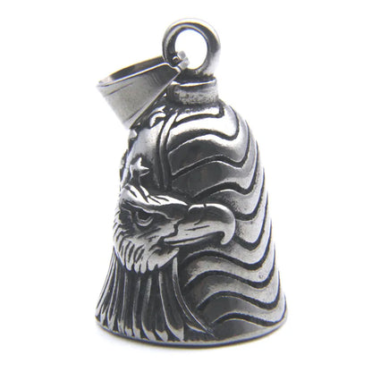 Motorcycles Bell Pendant 316L Stainless Steel Biker Style Eagle Rider Necklace