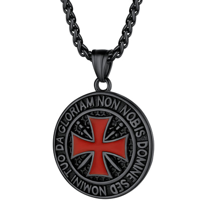 Ride with Faith and Honor: The Templar Knight's Cross Necklace collection