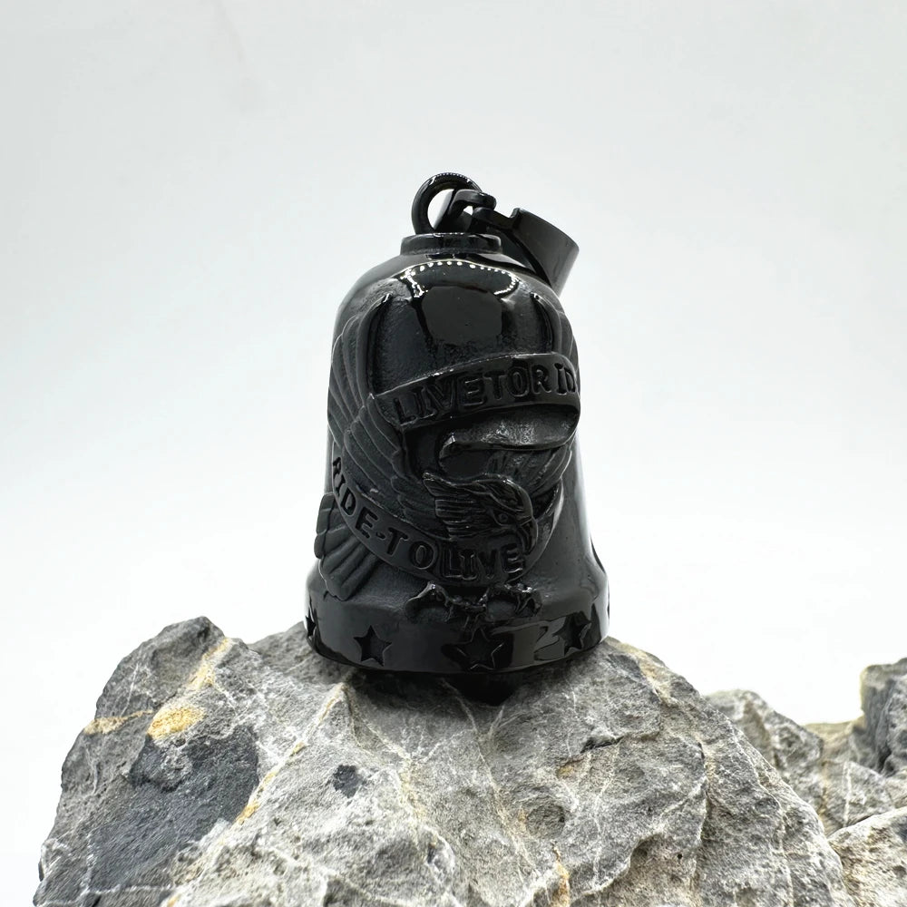 Ride To Live Pendant 316L Stainless Steel Jewelry Jingle Bell Stars Motorcycles Man Pendant