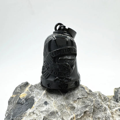 Ride To Live Pendant 316L Stainless Steel Jewelry Jingle Bell Stars Motorcycles Man Pendant