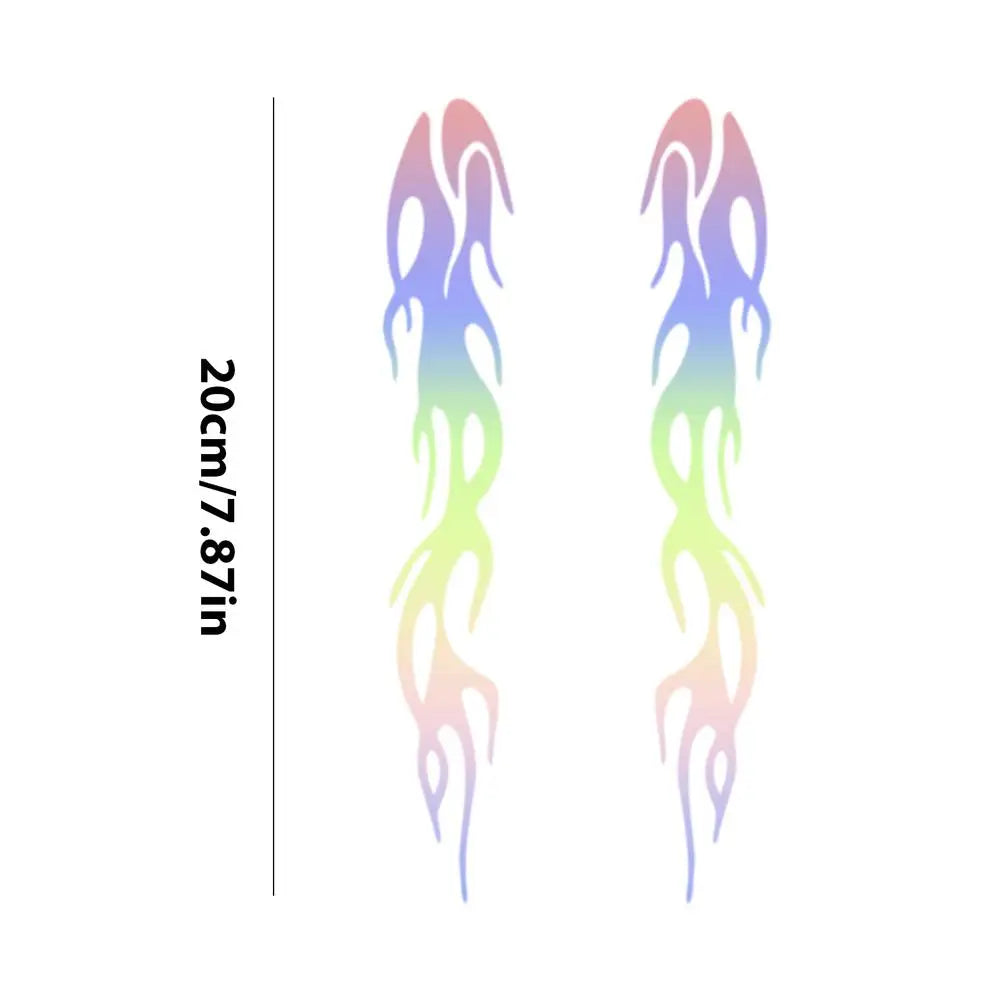 Motorcycle Reflective Flame Stickers Waterproof