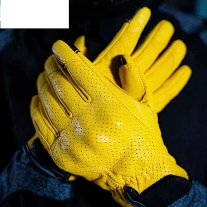 Vintage Leather Gloves Touchscreen