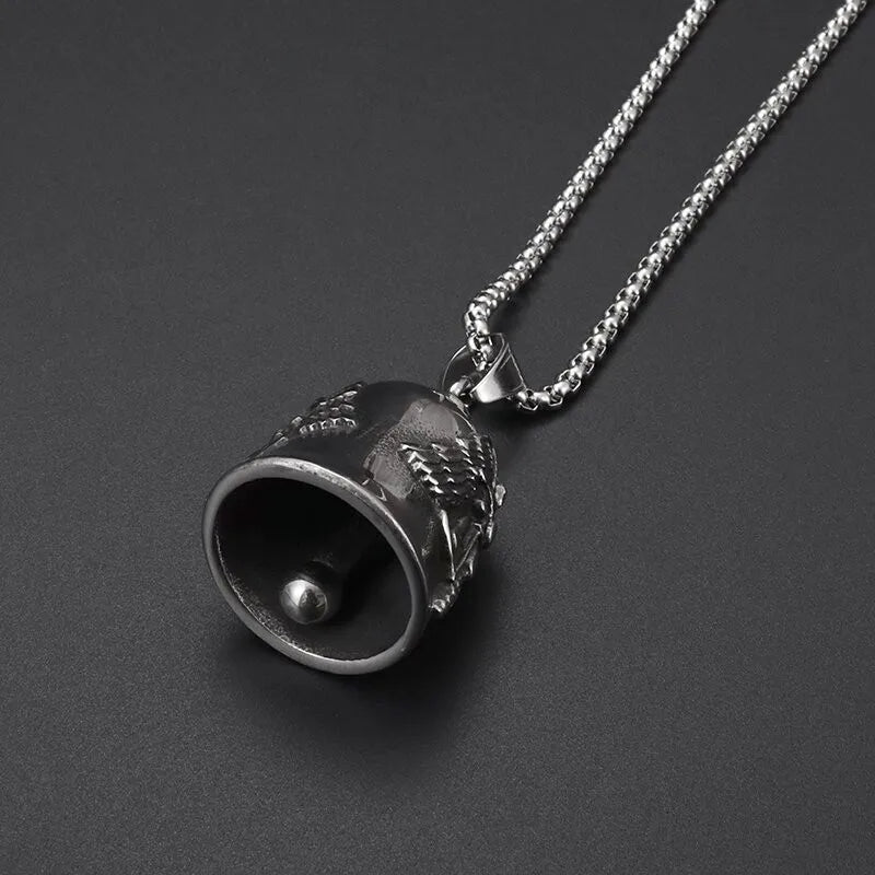 Angel Ride Motorcycle Bell Pendant Biker Hip Hop Rock Metal Punk Ride Party Accessories Trend Amulet Jewelry Gift