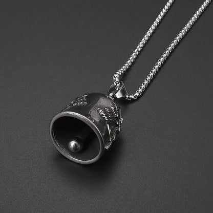 Angel Ride Motorcycle Bell Pendant Biker Hip Hop Rock Metal Punk Ride Party Accessories Trend Amulet Jewelry Gift