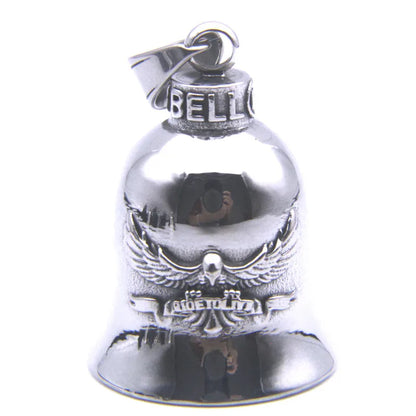 Motorcycles Bell Pendant 316L Stainless Steel Biker Style Eagle Rider Necklace