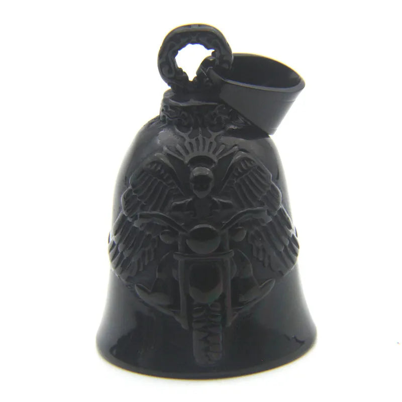 Motorcycles Bell Pendant 316L Stainless Steel Biker Style Eagle Rider Necklace