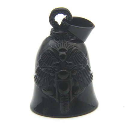 Motorcycles Bell Pendant 316L Stainless Steel Biker Style Eagle Rider Necklace