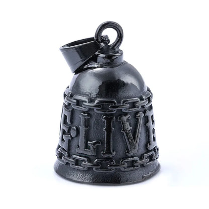 Live to Ride Eagle Wings Jesus Cross Biker Bell Pendant Stainless Steel Knuckles Heart Peace Sign Rose Eye Bell Christmas Gift