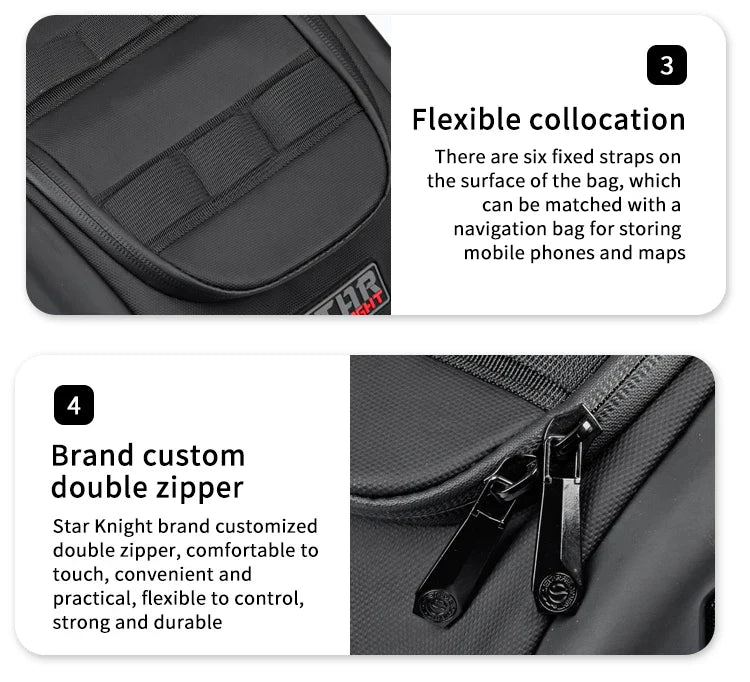 Magnetic Fuel Tank Bag Motorcycle Waterproof Large Capacity