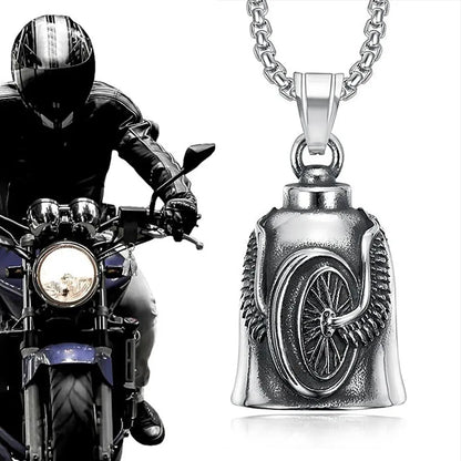   New Stainless Steel Motorcycle Bell Angel Wings Bell Pendant Necklace For Biker Fashion Lucky Amulet Jewelry Gifts Dropshipping    qykyai-sq.myshopify.com