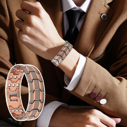 1pc Magnetic Bracelets For Men Pure Copper Magnetic Bracelet Jewelry Jewelry Accessories Row Magnetic Therapy Bangle Bracelets