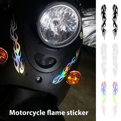 Motorcycle Reflective Flame Stickers Waterproof