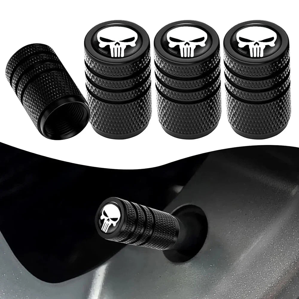 4PCS Skull Valve Stem Caps