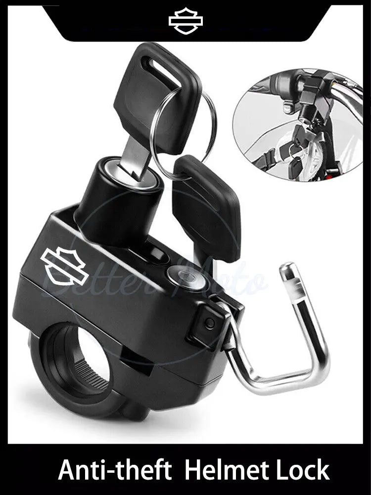 Motorcycle Helmet Lock Anti-theft Security Safety For Handlebar