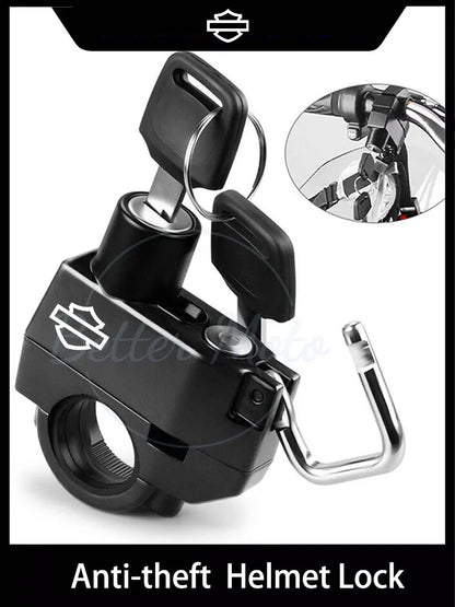 Motorcycle Helmet Lock Anti-theft Security Safety For Handlebar