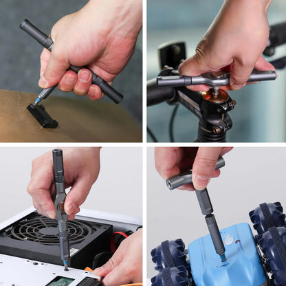 VMAN 24in1 Multifunction Ratchet Screwdriver Set Multi Magnetic Bits Mini Repair Tool Kit Household Tool For PC & Desk Etc.