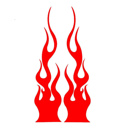 2Pcs/Set Flame Skulls Decals Motorcycle