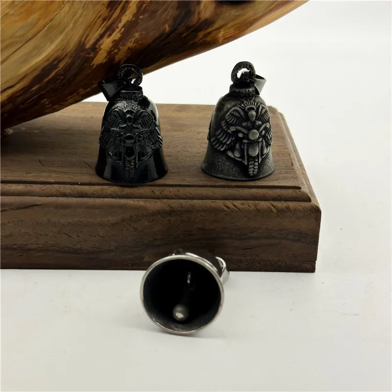 Motorcycles Bell Pendant 316L Stainless Steel Biker Style Eagle Rider Necklace