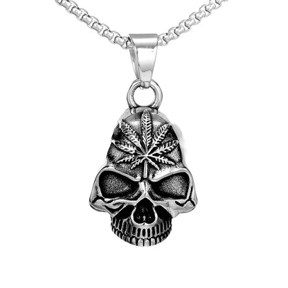Stainless Steel Motorcycle Bell Pendant Trendy Charm Punk Necklaces For Men Vintage Biker Luck Amulet Jewelry Gifts Wholesale