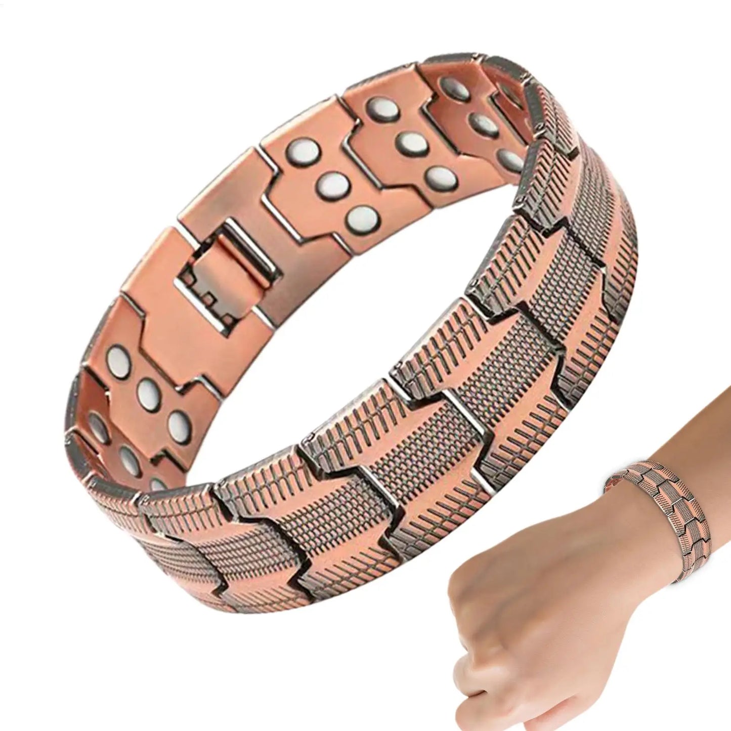 1pc Magnetic Bracelets For Men Pure Copper Magnetic Bracelet Jewelry Jewelry Accessories Row Magnetic Therapy Bangle Bracelets