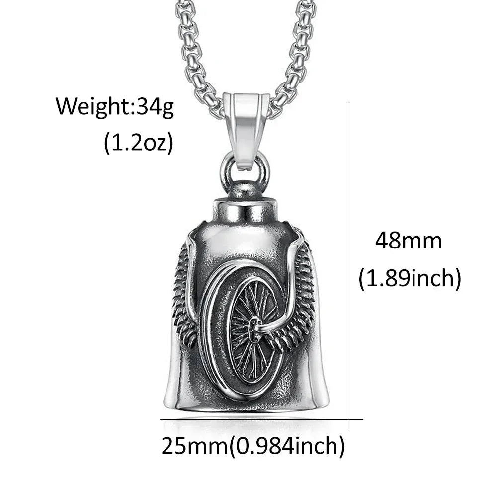   New Stainless Steel Motorcycle Bell Angel Wings Bell Pendant Necklace For Biker Fashion Lucky Amulet Jewelry Gifts Dropshipping    qykyai-sq.myshopify.com