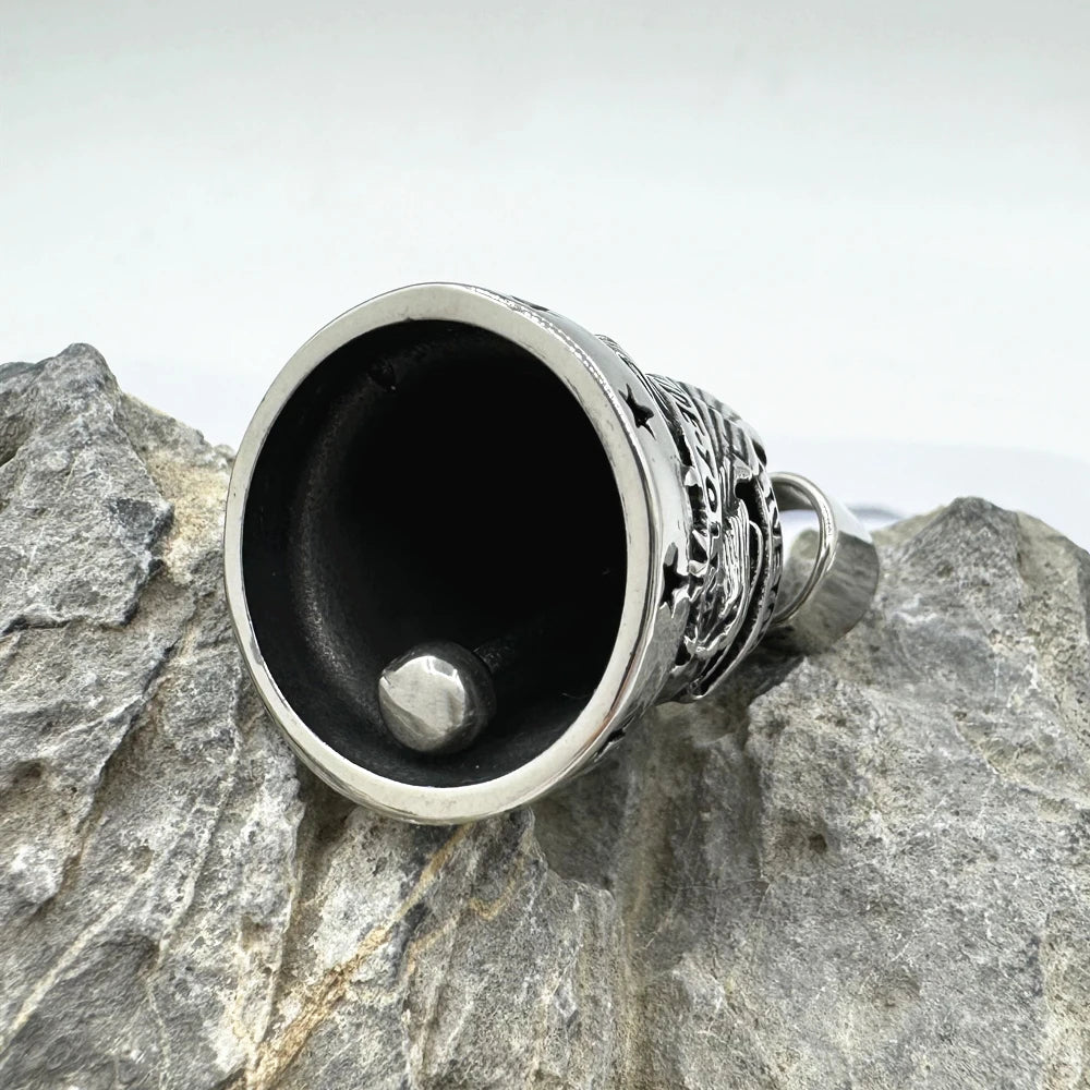 Ride To Live Pendant 316L Stainless Steel Jewelry Jingle Bell Stars Motorcycles Man Pendant