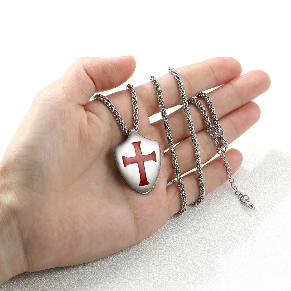 Ride with Faith and Honor: The Templar Knight's Cross Necklace collection
