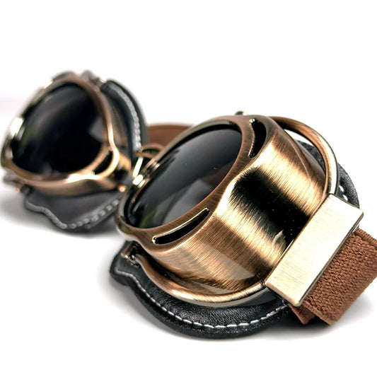 Motorcycle Vintage Old School Cruiser Retro Goggles