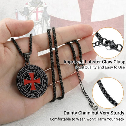 Ride with Faith and Honor: The Templar Knight's Cross Necklace collection
