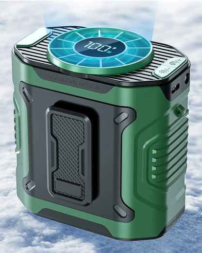 Hanging Waist Fans Waist Clip Fan Portable under Shirt Fan USB Charging Electric Fan Outdoor Camping Cooling Device LED Light