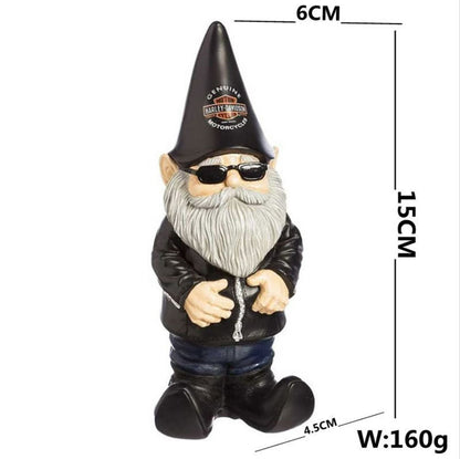 New Cross border outdoor Harley-Davidson biker dwarf gnome dwarf resin crafts Garden patio pieces