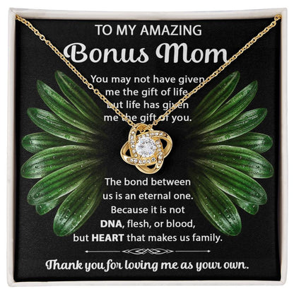 To my Amazing Bonus Mom | Love Knot Necklace