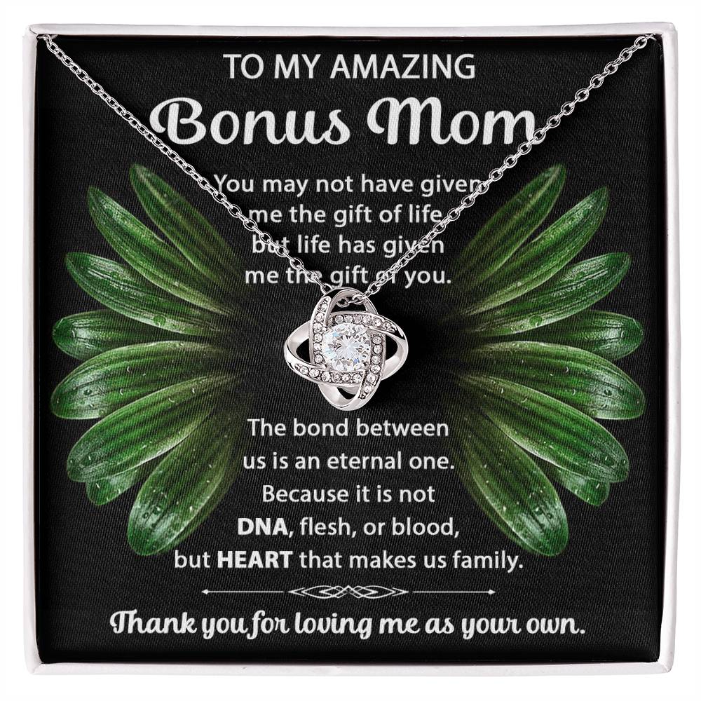 To my Amazing Bonus Mom | Love Knot Necklace