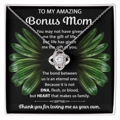 To my Amazing Bonus Mom | Love Knot Necklace