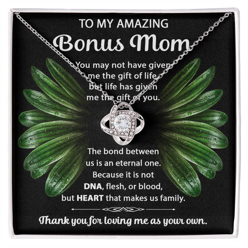 To my Amazing Bonus Mom | Love Knot Necklace