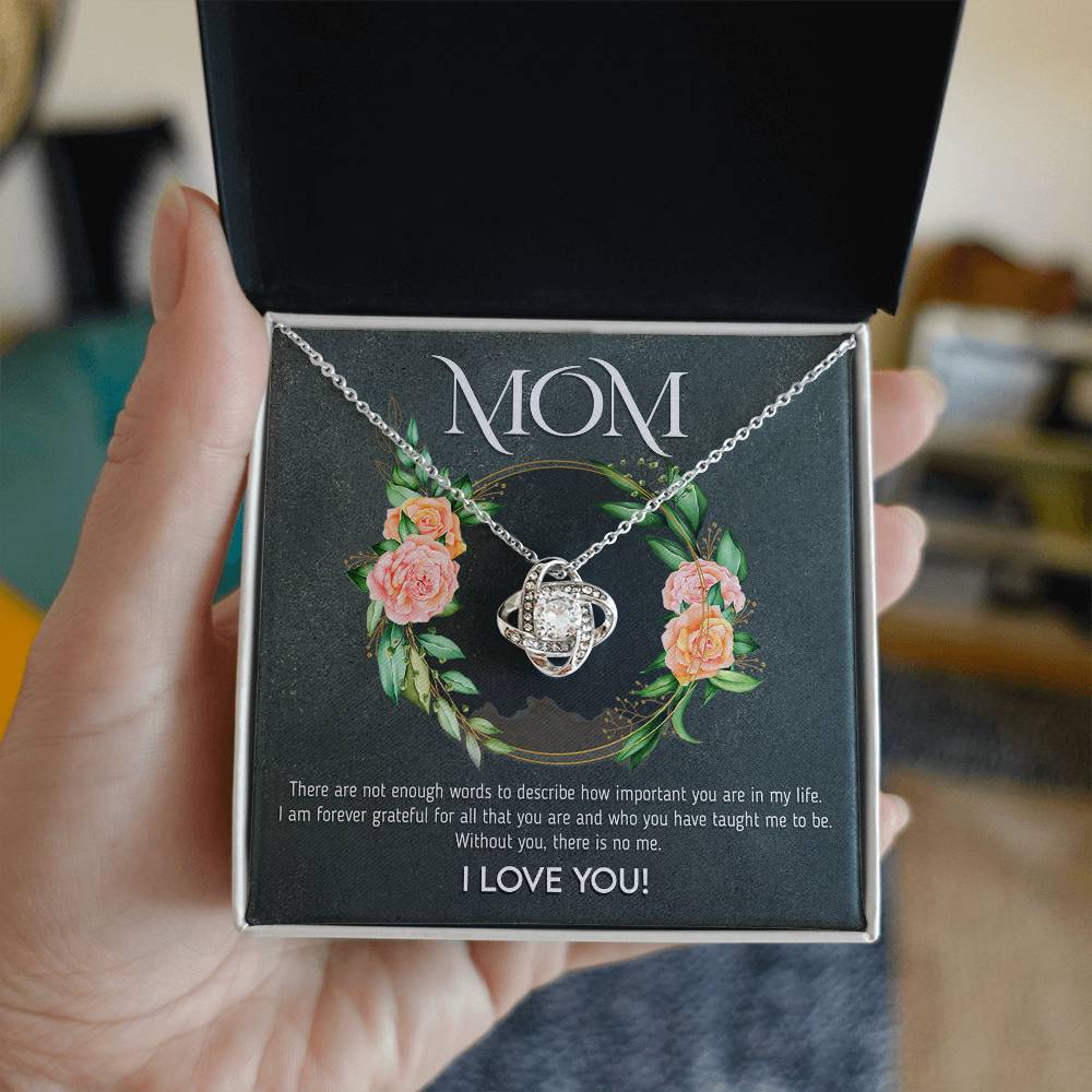 Mom - Not enough Words | Love Knot Necklace