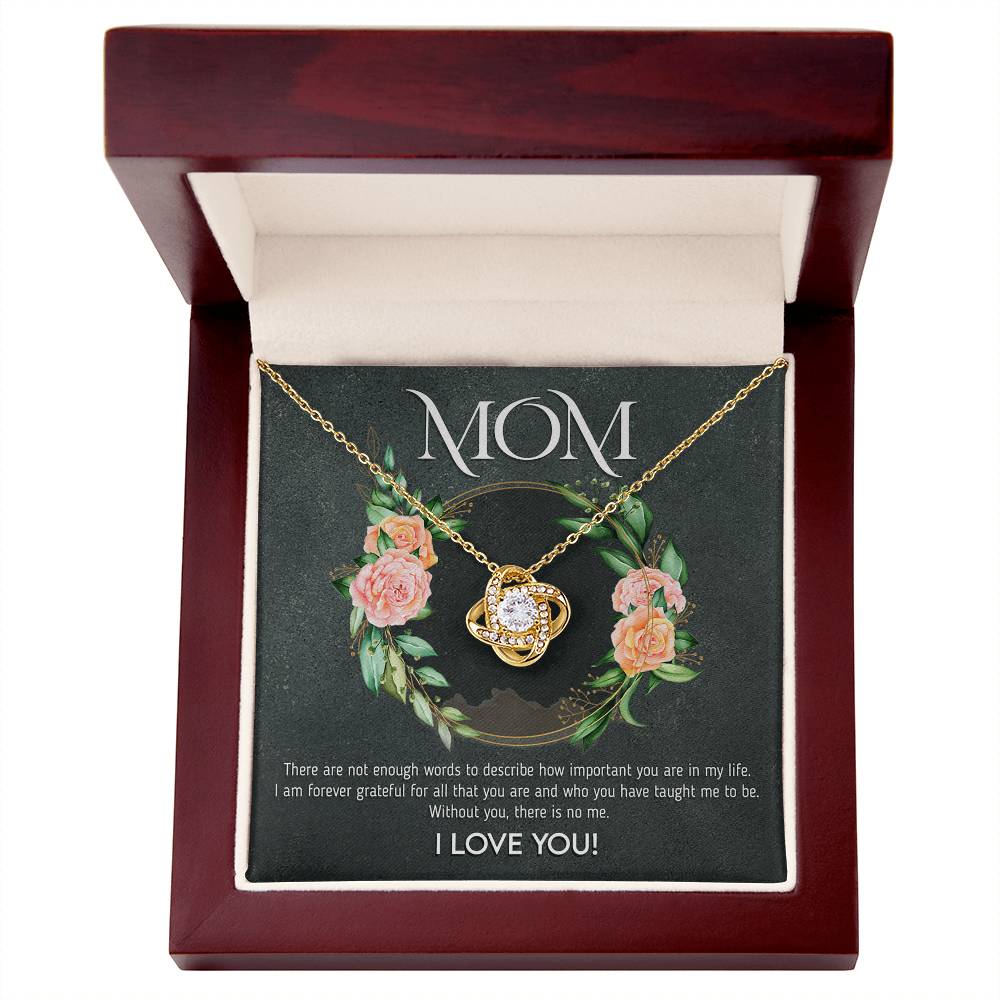 Mom - Not enough Words | Love Knot Necklace