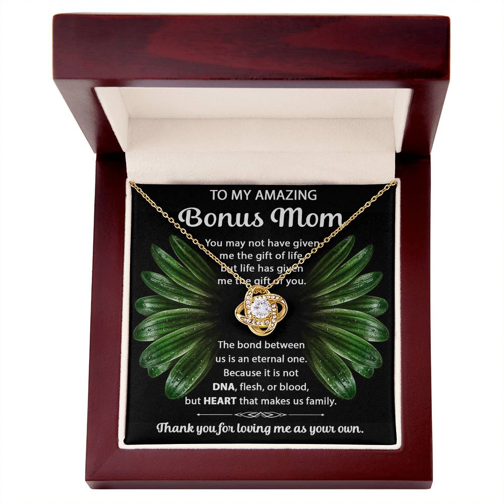 To my Amazing Bonus Mom | Love Knot Necklace