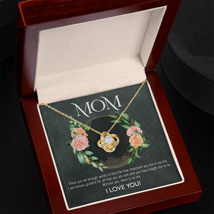 Mom - Not enough Words | Love Knot Necklace