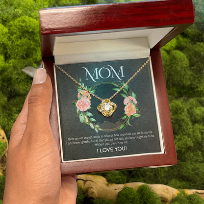 Mom - Not enough Words | Love Knot Necklace