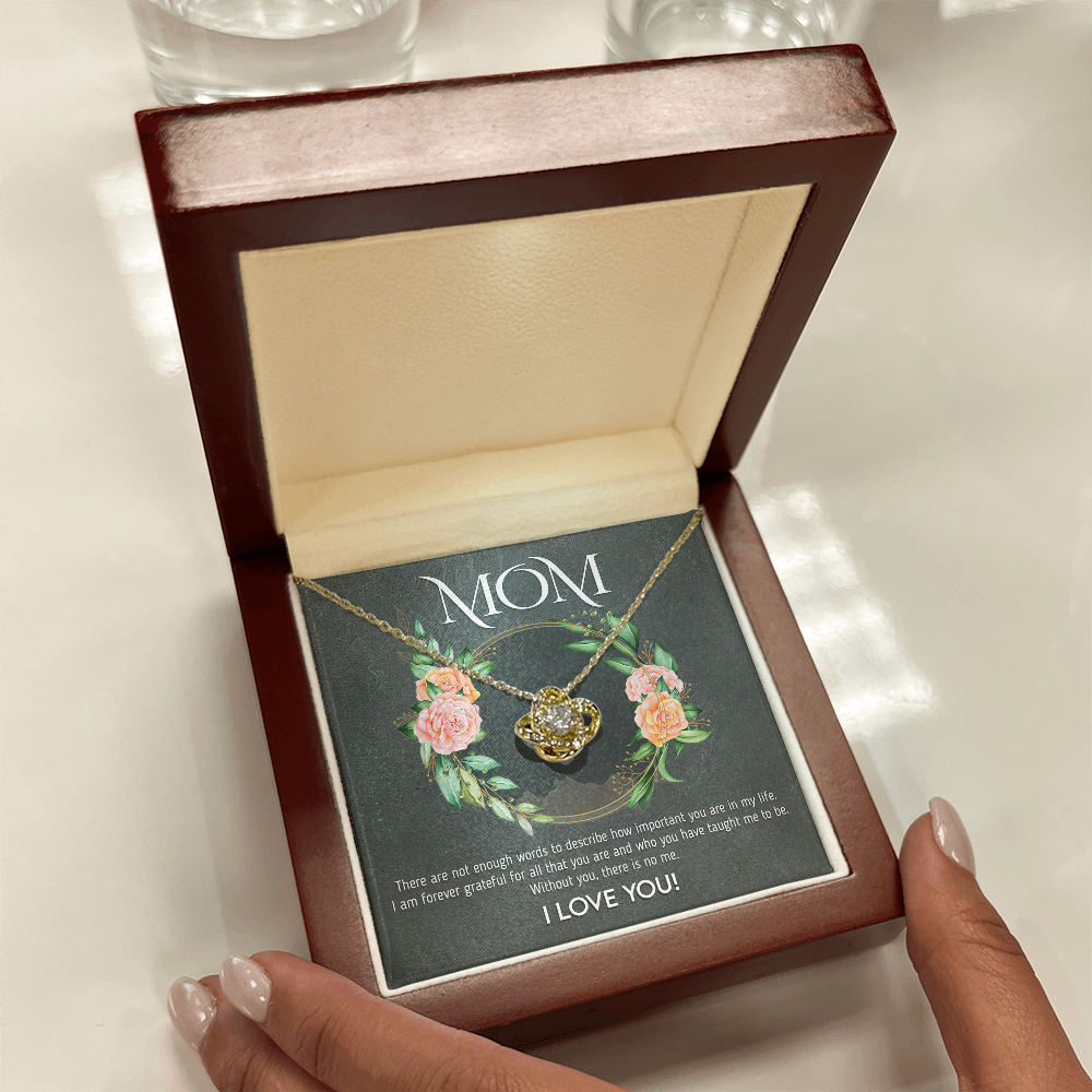 Mom - Not enough Words | Love Knot Necklace