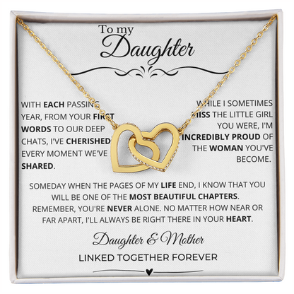To My Daughter – Interlocking Hearts Necklace | Sentimental Jewelry