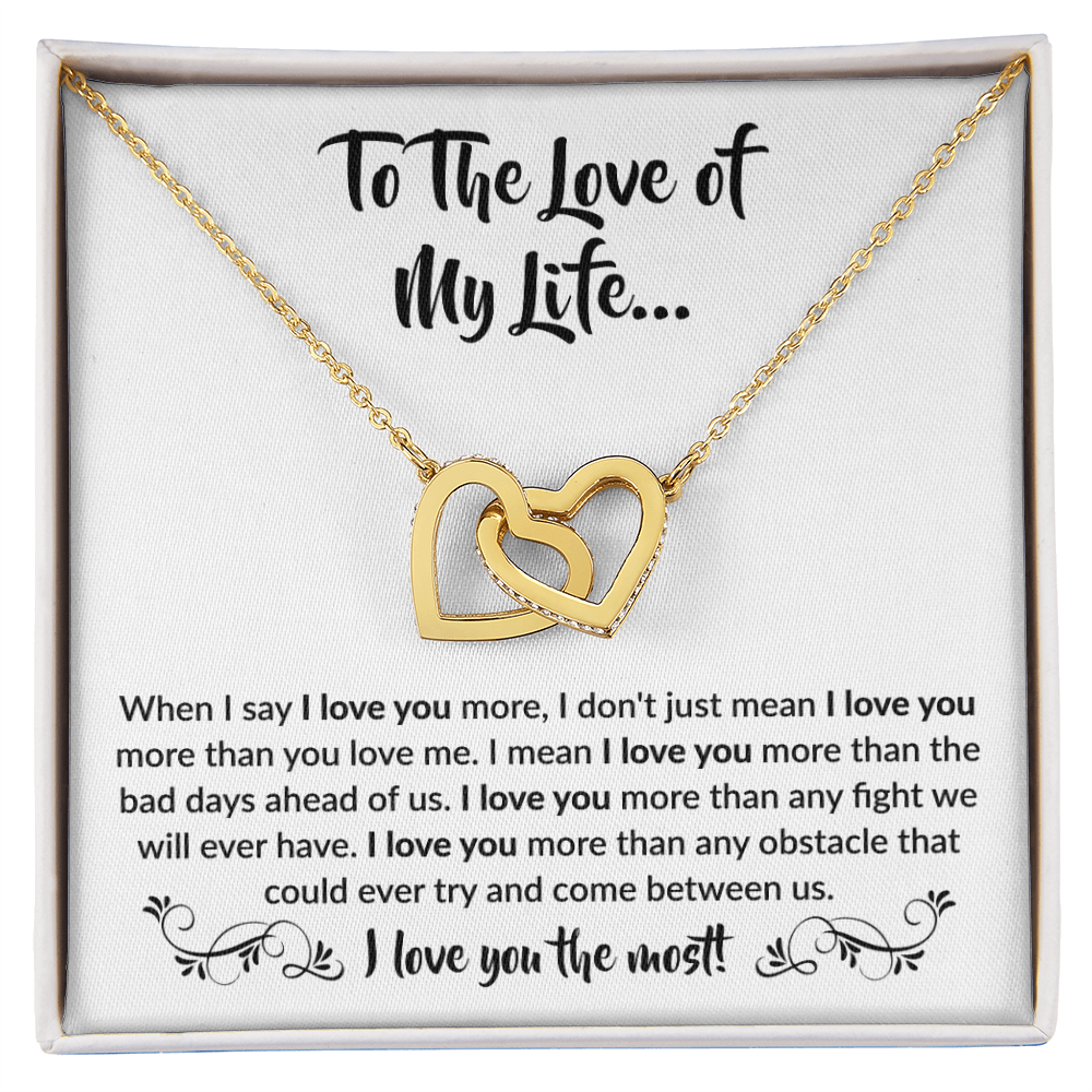 To The Love of My Life | Interlocking Hearts Necklace