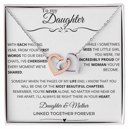 To My Daughter – Interlocking Hearts Necklace | Sentimental Jewelry