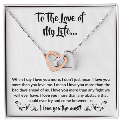 To The Love of My Life | Interlocking Hearts Necklace