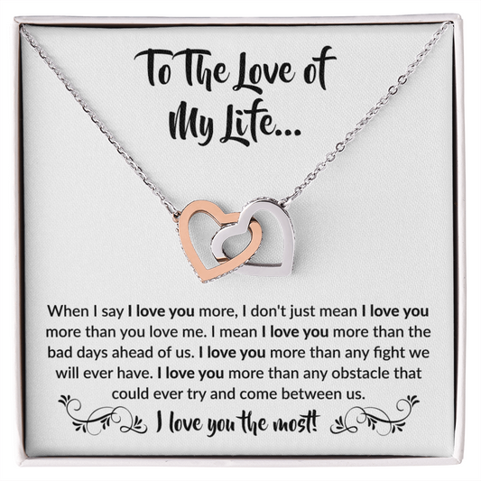 To The Love of My Life | Interlocking Hearts Necklace