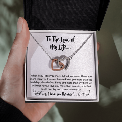To The Love of My Life | Interlocking Hearts Necklace