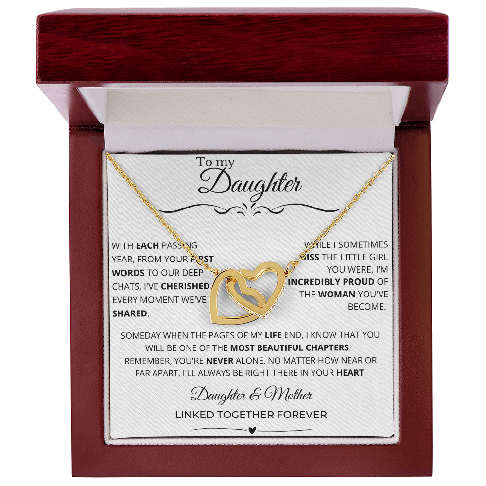 To My Daughter – Interlocking Hearts Necklace | Sentimental Jewelry